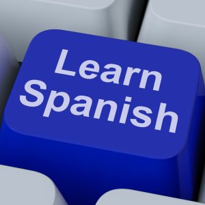 Learn Spanish Key Showing Studying Language Online